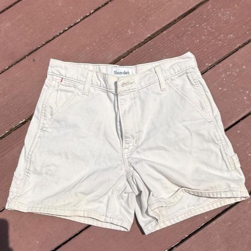 Unbranded Women's Cream and White Shorts